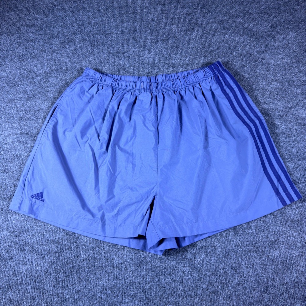 Adidas Vintage Soccer Shorts Mens XL Blue Three Stripe Y2K 142756 03/02